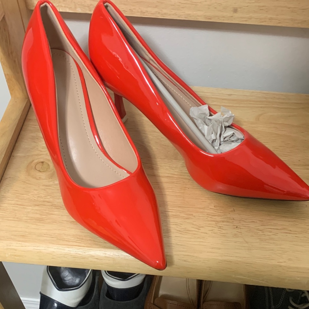Vibrant Red Patent Leather Heels